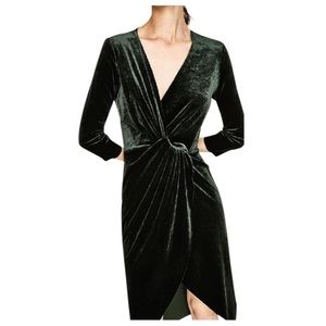 Zara Velvet Crossover Dress